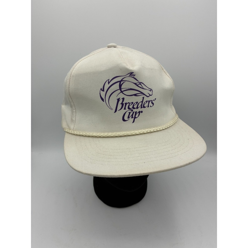 Vintage Breeders' Cup Horse Racing Snapback Hat White